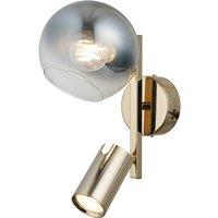 Lucea Wall light Zerde 1+1, gold, 2-bulb