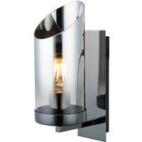Lucea Padrela wall light, black chrome, 1-bulb