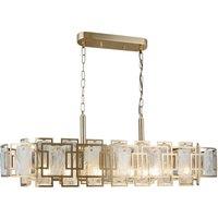 Lucea Karmella chandelier 100 cm antique brass 12 lights.