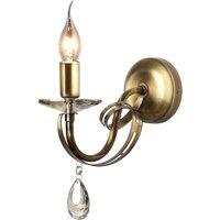 Lucea Castro wall light, antique brass, 1-bulb