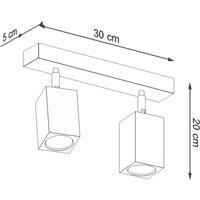 Envostar Peach Puff downlight wood cuboid 2-bulb