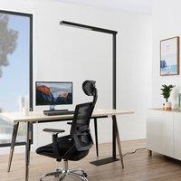 Arcchio LED office floor lamp Tamilo, black, metal, 194cm