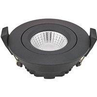 Sigor LED recessed ceiling spot Diled, 8.5 cm, 6 W, 3,000 K, black
