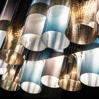 Slamp LED hanging light La Lollo, pewter colour, 100 cm