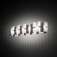 Slamp LED hanging light La Lollo, pewter-coloured, 140 cm