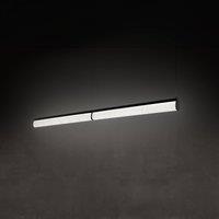 Slamp LED hanging light Modula Double, pleated, black