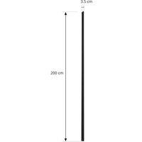 Lindby Linaro track, 2 m, black, single-circuit track lighting system
