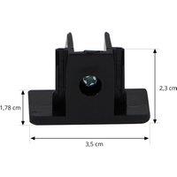 Lindby end cap Linaro, black, screw, single-circuit track lighting system