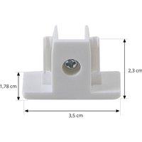 Lindby end cap Linaro, white, screw, single-circuit track lighting system