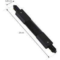 Lindby Flex connector Linaro, black, single-circuit track lighting system