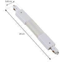 Lindby Flex connector Linaro, white, single-circuit track lighting system