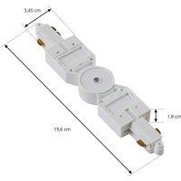 Lindby connector Linaro, white, adjustable, 1-phase