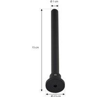 Lindby ceiling suspension Linaro, black, single-circuit track lighting system