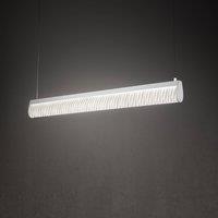 Slamp LED hanging light Modula, pleated, light grey