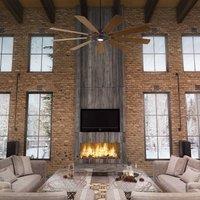 KICHLER Gentry 85 dark walnut/white LED ceiling fan