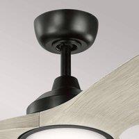 KICHLER Imari LED ceiling fan, three-blade