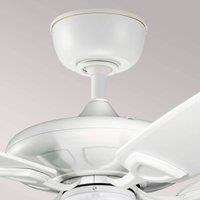 KICHLER Ceiling fan Kevlar 60 IP44, white, 152 cm