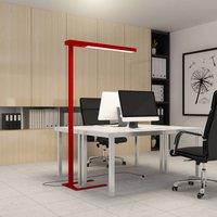 Arcchio LED office floor lamp Susi, red, sensor, touch dimmer