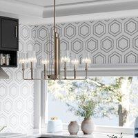 Quintiesse Kimrose pendant light, 6-bulb, polished nickel