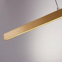 Searchlight Layla LED hanging light, linear, gold, height-adjustable, CCT