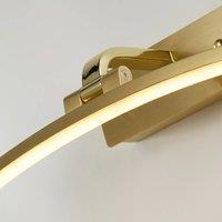 Searchlight LED wall light Santorini, width 40 cm, brass, tiltable