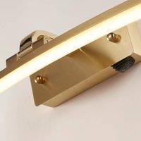 Searchlight LED wall light Santorini, width 50 cm, brass, tiltable