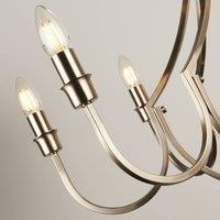 Searchlight Lodge chandelier, 8-bulb, silver