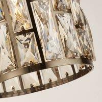 Searchlight Bijou pendant light, 1-bulb, brass, crystal glass