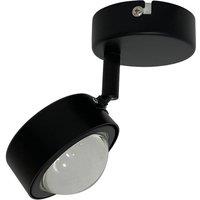Lindby spotlight Jyla, black, lens, 4,200 K, 8 cm, GX53