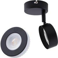 Lindby spotlight Jyla, black, 4,000 K, 8 cm, GX53