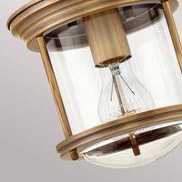 Quintiesse Hadrian Mini outdoor ceiling light, bronze/clear