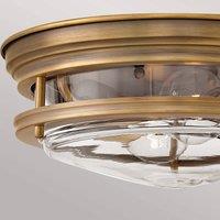Quintiesse Hadrian outdoor ceiling light, bronze/clear