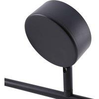 Lindby spotlight Jyla, black, lens, 4,200 K, 3-bulb, GX53
