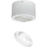 Lindby spotlight Jyla, white, 4,200 K, 13 cm, lens, aluminium
