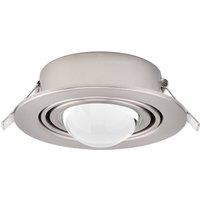 Lindby recessed spotlight Jyla, nickel, 3,000 K, 13 cm, lens