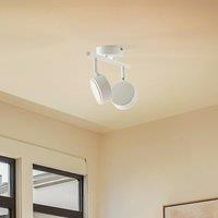 Lindby spotlight Jyla, white, 2,700 K, 2-bulb, GX53