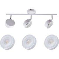 Lindby spotlight Jyla, white, 4,000 K, 3-bulb, GX53
