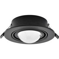 Lindby recessed spotlight Jyla, black, 4,200 K, 13 cm, lens
