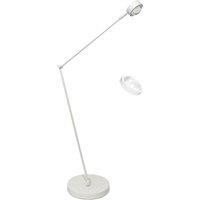 Lindby floor lamp Jyla, white, lens, 3000K, GX53, iron