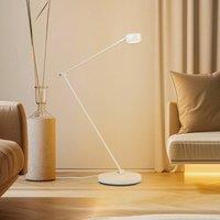 Lindby floor lamp Jyla, white, 2700K, GX53, iron