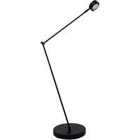 Lindby floor lamp Jyla, black, lens, 3000K, GX53, iron