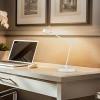Lindby table lamp Jyla, white, lens, 3000K, GX53, iron