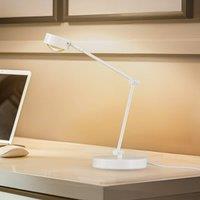 Lindby table lamp Jyla, white, lens, 4200K, GX53, iron