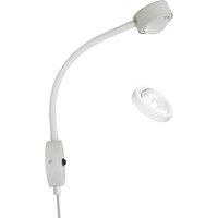 Lindby wall light Jyla, white, lens, 3,000 K, GX53, flexible arm
