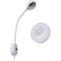 Lindby wall light Jyla, white, 2,700 K, GX53, flexible arm