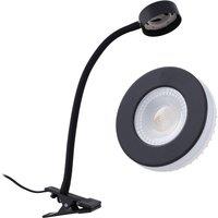 Lindby clip-on light Jyla, black, 4000K, flexible arm, GX53