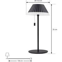 Lindby LED table lamp Ilvi, black, aluminium, 17.5 cm