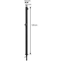 Lindby Luzian LED path light, height 120 cm, black, ground spike