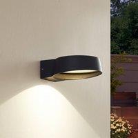 Lindby Jesiba LED outdoor wall light, anthracite, aluminium, 16cm