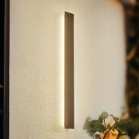 Lucande LED outdoor wall light Melira, height 100cm, anthracite